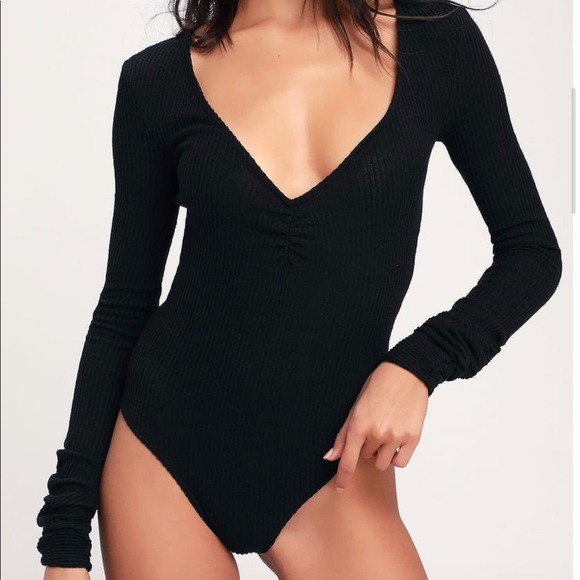 Free People Cozy Up With Me Ribbed Bodysuit - Picture 1 of 5
